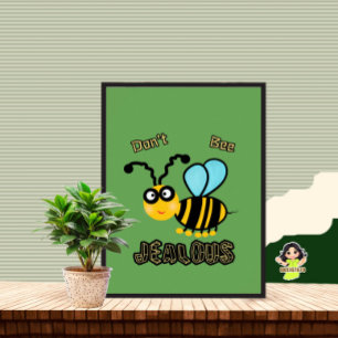 Poster Abeille drôle