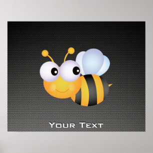 Poster Abeille mignonne ; Lisse