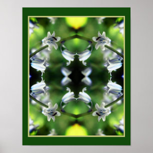 Poster Abeille Sur Bluebell Flower Abstrait