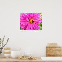 Abeille sur Dahlia Rose Floral Photographique