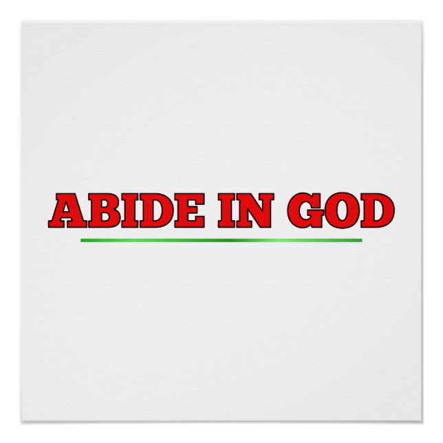 Poster Abide en DIEU (Devant)