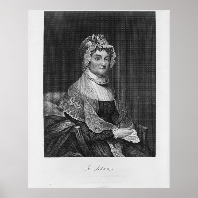 Poster ABIGAIL ADAMS d'une peinture originale de G. Stuar (Devant)