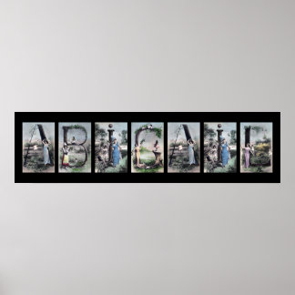 Poster ABIGAIL Alphabet Lettre Nom Art