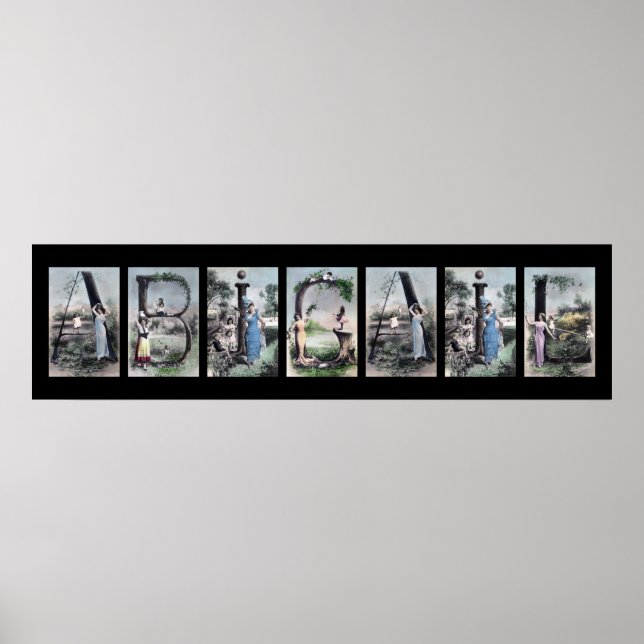 Poster ABIGAIL Alphabet Lettre Nom Art (Devant)