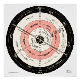 Poster Abizaid "Surface plate, Terre stationnaire" High R