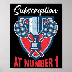Poster Abonnement Au Numéro 1 Funny Badminton 2