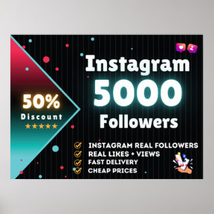 Poster Abonnés Instagram 5.000   Acheter un abonnés Insta