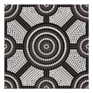 Poster Aboriginal dot painting