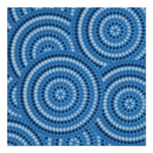 Poster Aboriginal dot painting