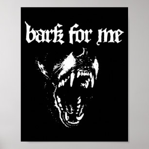 Poster Aboyer pour moi tendance esthétique Blackletter ch