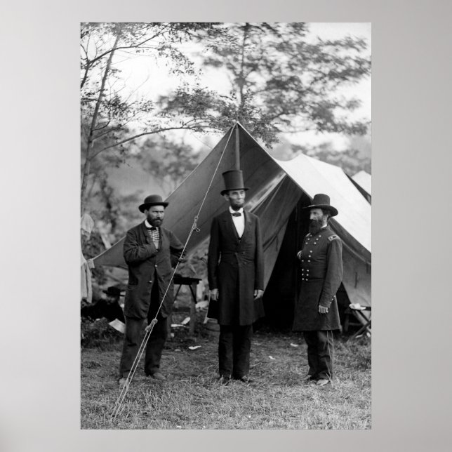 Poster ABRAHAM LINCOLN à ANTIETAM BATTLEFIELD 1862 (Devant)