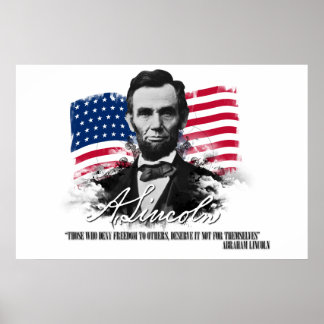 Poster Abraham Lincoln Ceux Qui Refusent L'Affiche De Lib