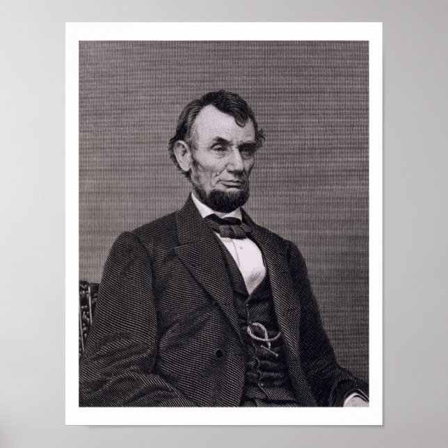 Poster Abraham Lincoln, engraved from a photograph by Wil (Devant)