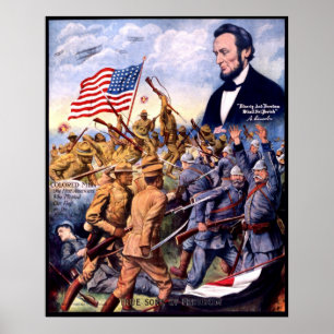 Poster Abraham Lincoln Fils Véritables De La Liberté