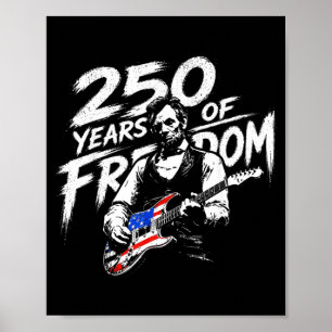 Poster Abraham Lincoln jouant de la guitare le 4 juillet