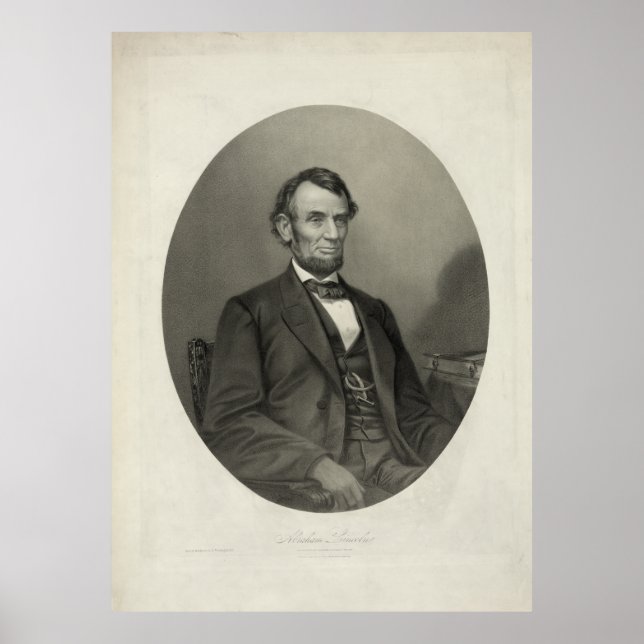 Poster ABRAHAM LINCOLN Portrait de J.H. Bufford & Sons (Devant)