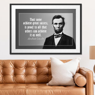 Poster Abraham Lincoln Quote on Success