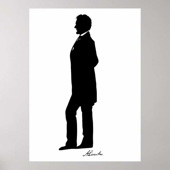 Poster Abraham Lincoln Silhouette (Devant)