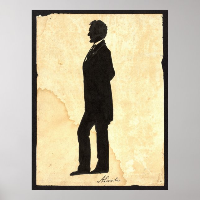 Poster Abraham Lincoln Silhouette 1860 (Devant)