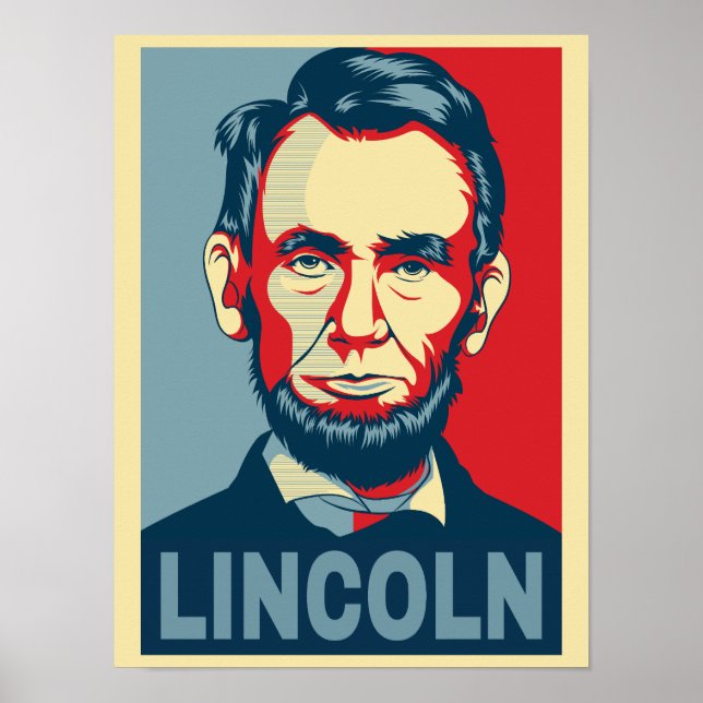 Poster Abraham Lincoln USA Président Hope Style (Devant)