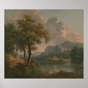 Poster Abraham Pether - Paysage de collines boisées