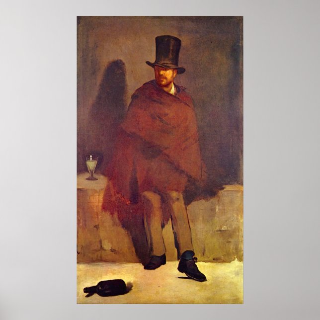 Poster Absinthe Drinker par Edouard Manet (Devant)