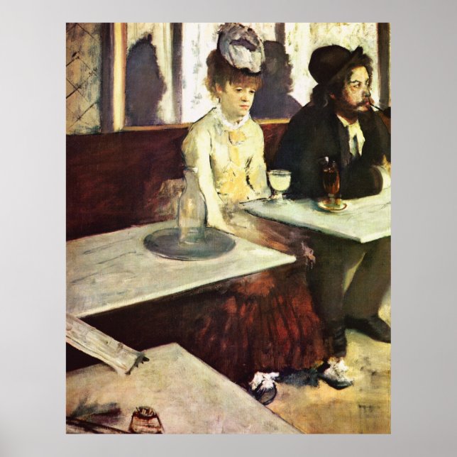 Poster Absinthe Drinkers par Edgar Degas (Devant)