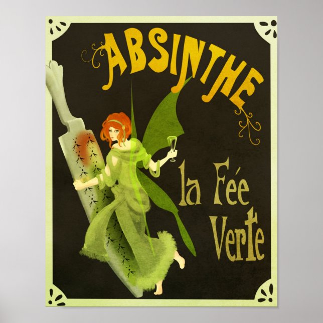 Poster Absinthe la Fee Verte (Devant)