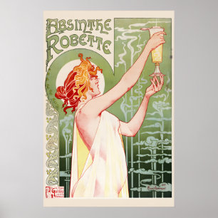 Poster Absinthe Robette Classique 1896 Art Nouveau de Boi
