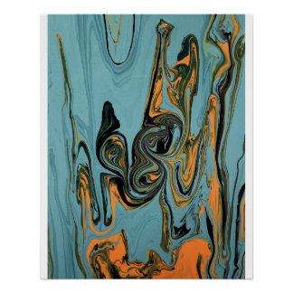 Poster Abstract art, abstract brushstroke