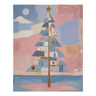 Poster Abstract Christmas Geometry