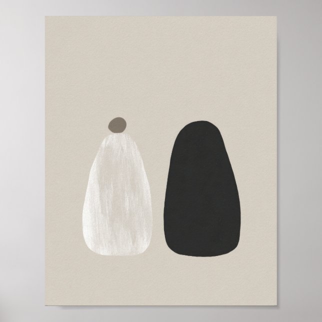 Poster Abstract Duo - Neutral Tones (Devant)