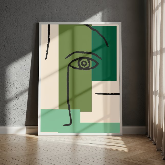 Poster Abstract Geometric Eye Line Art (Créateur téléchargé)
