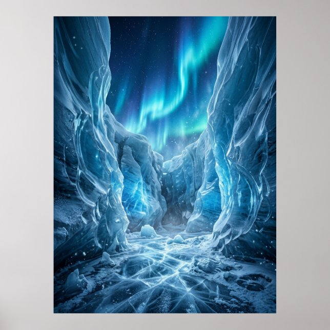 Poster Abstract Glitch Digital Chaos Art (Devant)