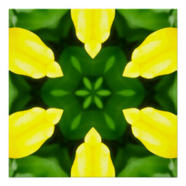 POSTER ABSTRACT YELLOW AND GREEN DRAWING. SAMER BRASIL. 3