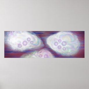 Poster Abstraction des huîtres avec perles