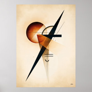 Poster Abstraction Géométrique Shibui Arc Solaire