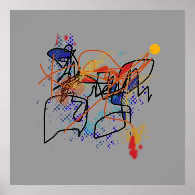 Poster abstraction pour murs (Devant)