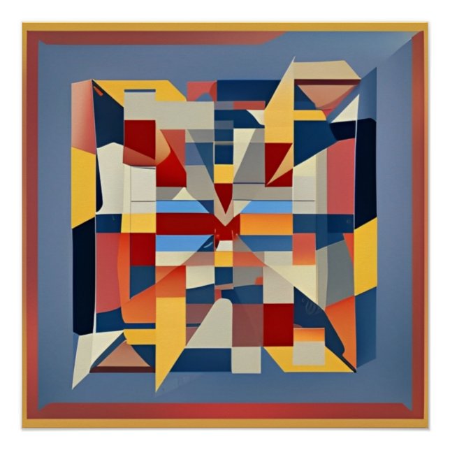 Poster Abstracto Multicolor (Devant)