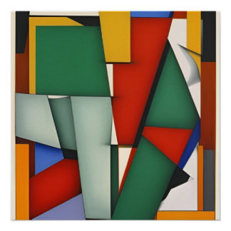 Poster Abstracto Verde