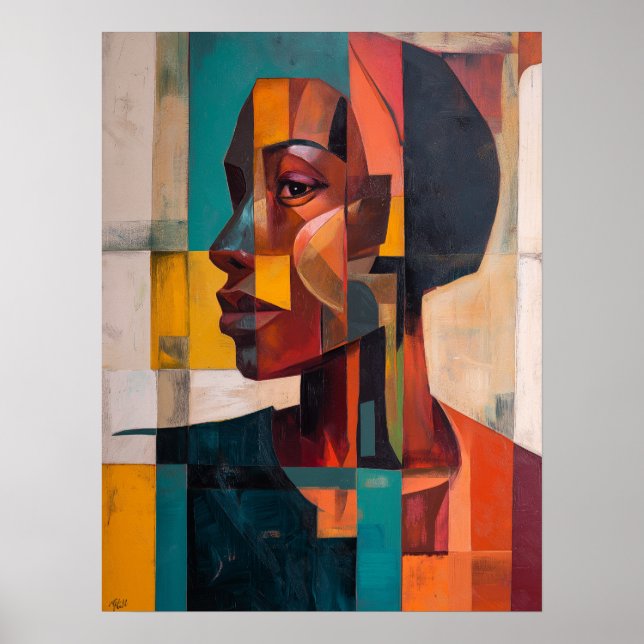 Poster Abstrait africain (Devant)