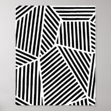 Abstrait Black White Line Art