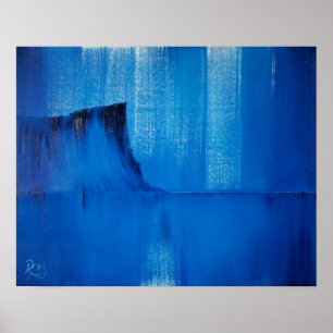 Poster Abstrait Blue Fair Head Irish Art Print