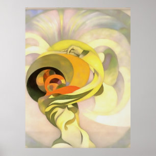 Poster Abstrait céleste Calla Lily Personnificatio