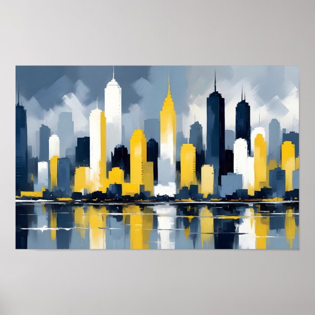 Poster Abstrait Cityscape Architecture moderne Arrière -  (Devant)