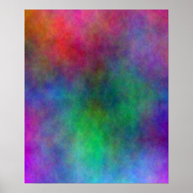Poster Abstrait Color Splash (Devant)