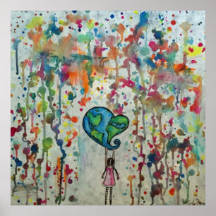 Poster Abstrait Conquering Chaos Love