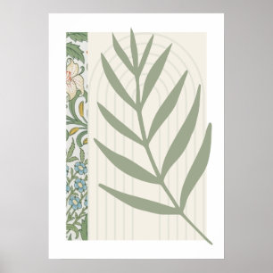 Poster Abstrait de la feuille de fougère