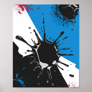 Poster Abstrait de peinture urbaine
