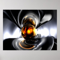Poster Abstrait des larmes d'or